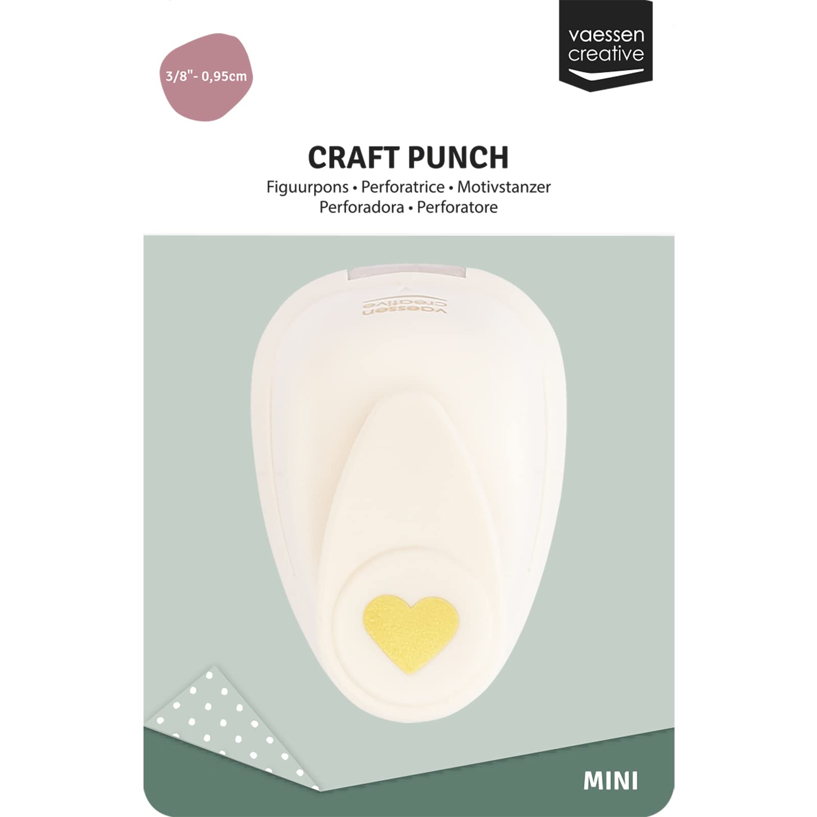 Vaessen Creative Heart Paper Punch - 10 x 9 mm Cutout | Easy Press Handle | Card Making & Scrapbooking Tool 5