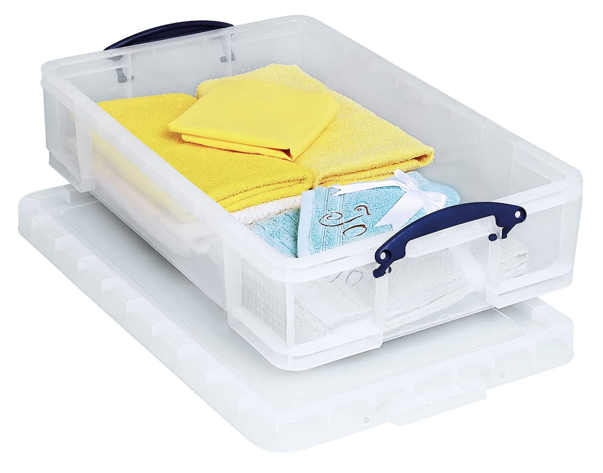 Really Useful Box Storage Box - 33 Litre Capacity | Clear | Pack of 3 6