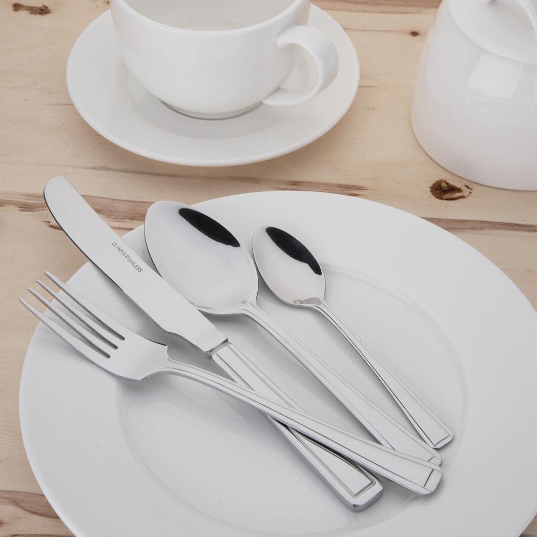 Olympia Harley Cutlery Dinner Fork - 18/0 Stainless Steel, High Polish Finish | Pack of 12