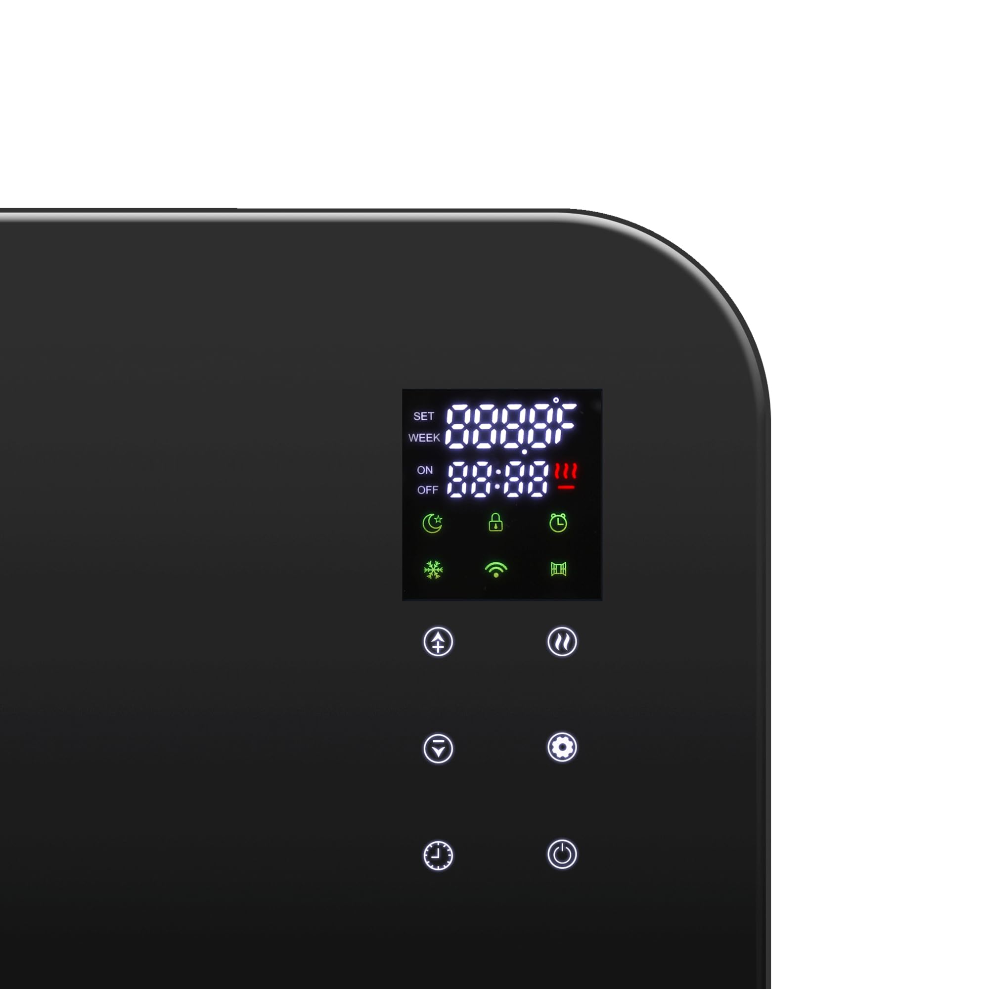 TCP Smart Glass Panel Heater 2000W Black with App Control | WiFi | 2 Heat Modes 6