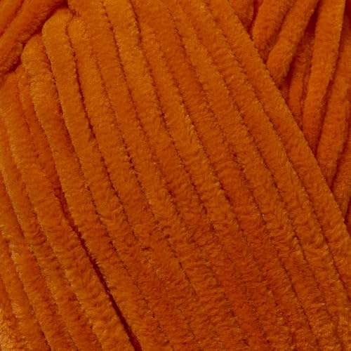 Utopia Crafts Velvet Lux Chenille Chunky Yarn - Super Soft Polyester | 100g | Rusty Orange 2