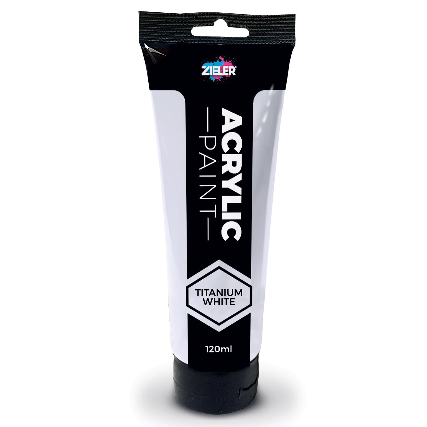 Zieler Titanium White Acrylic Paint - Medium Body | 120ml Tube | Non Toxic 1