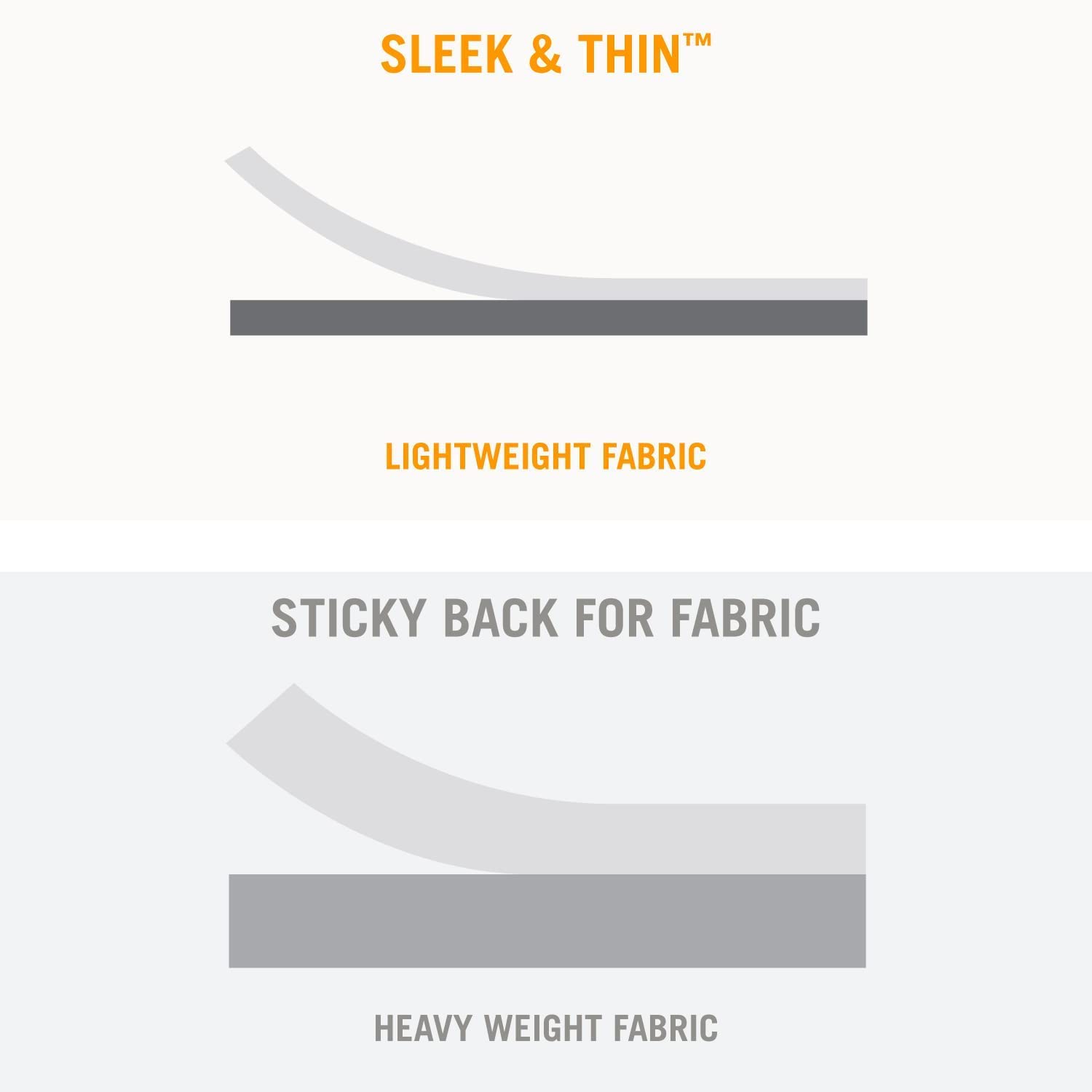 VELCRO Brand Sleek & Thin Stick On Fastener for Fabrics - Black 19mm x 60cm | No-Sew Adhesive 3
