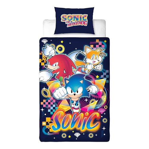 Sonic The Hedgehog Single Duvet Cover Set | Reversible Polycotton | UK Size 135x200cm 2