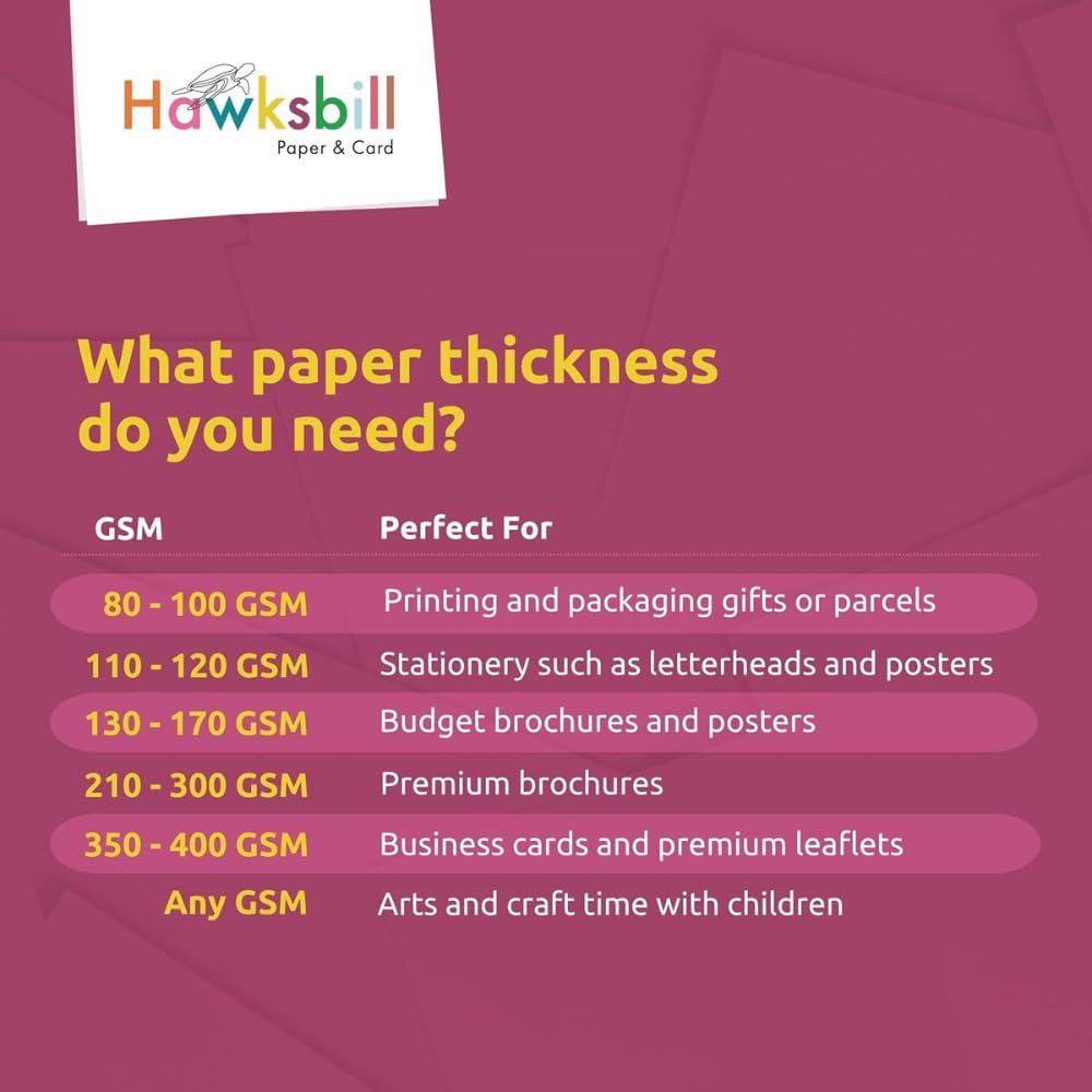 Hawksbill Black Card Stock - A3 Size, 225 GSM, 50 Pack | Premium Smooth Finish for Crafts & Stationery 10