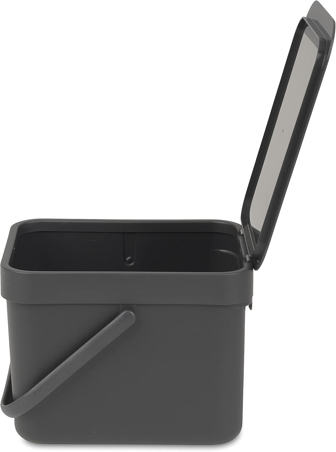 Brabantia Sort & Go Food Waste Bin - 6L Capacity | Space-Efficient Plastic Compost Caddy | Grey 2