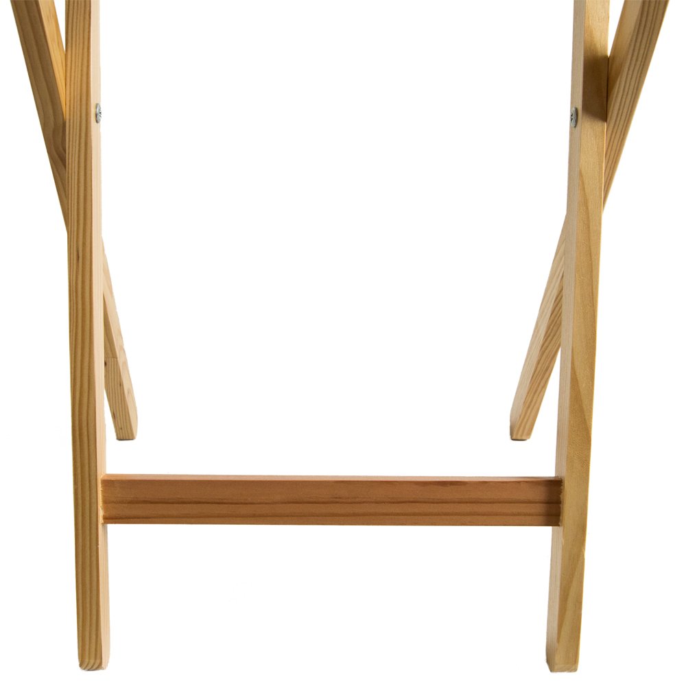 Home Vida Folding Snack Table - Pine Wood | Natural Finish | Foldable Design 5