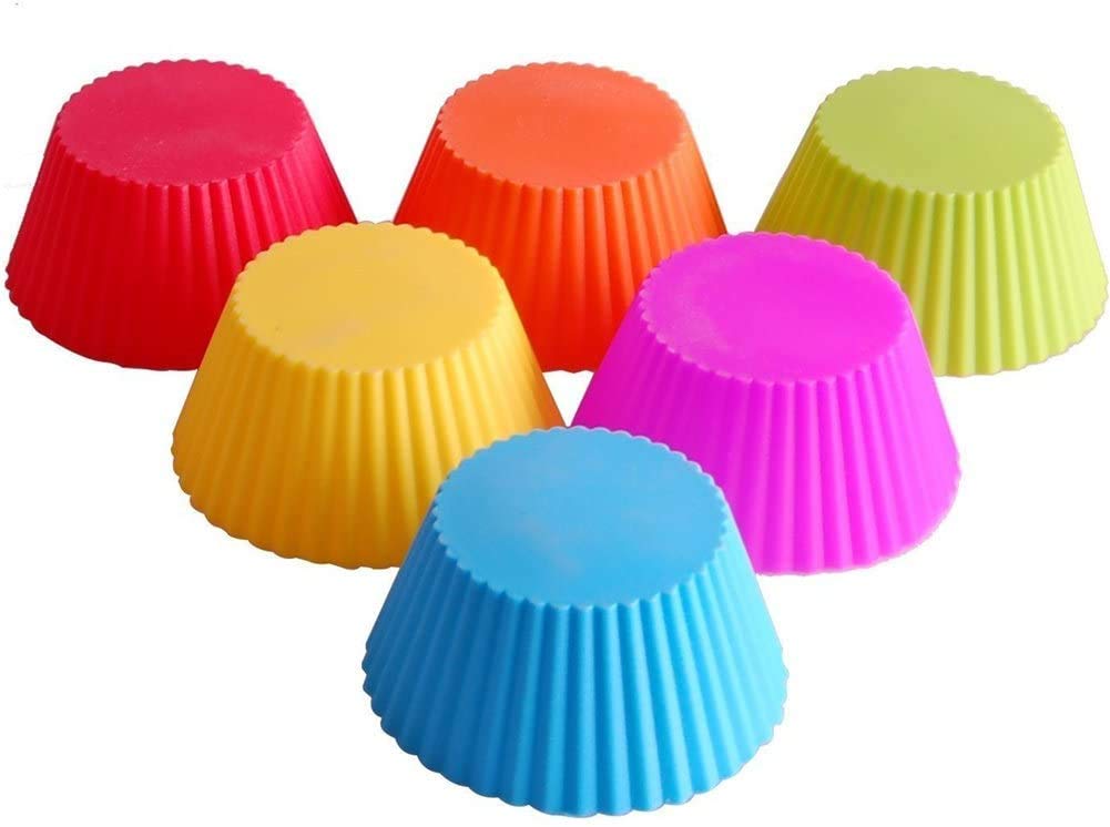 Zuvo Reusable Baking Cups - 24 Pack Silicone Muffin Molds | Non-Stick & Dishwasher Safe 4
