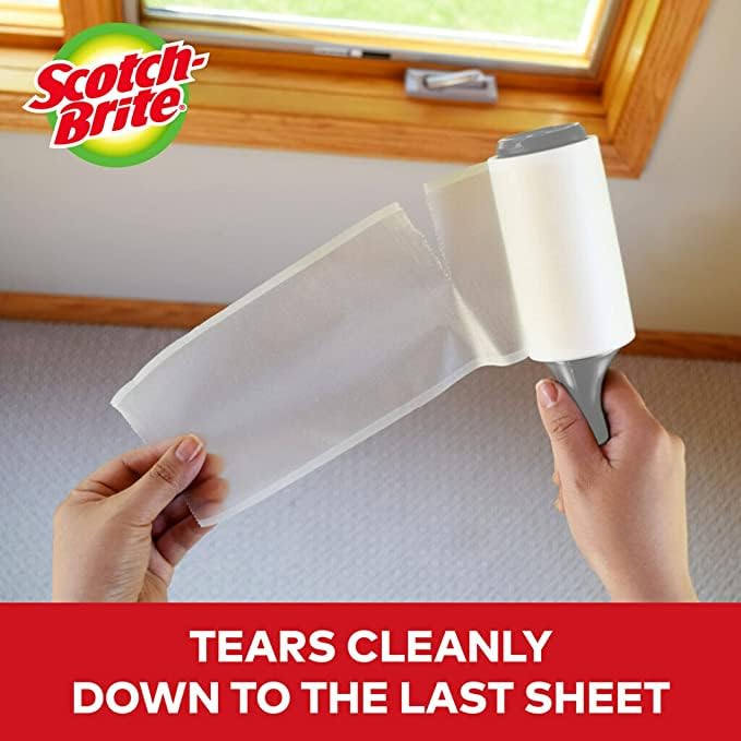 Scotch-Brite Everyday Clean Lint Roller Refill - 3 Rolls x 56 Easy Tear Sheets | Scotch Brand Adhesive 4