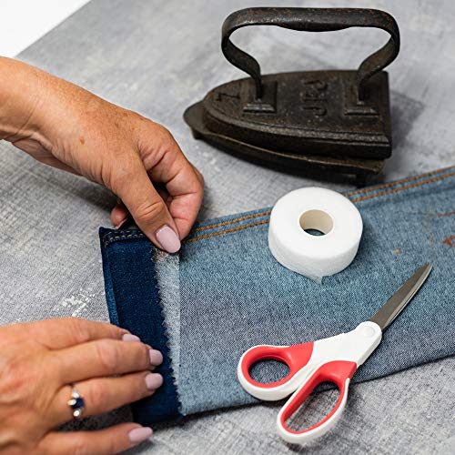 KORBOND Strong Hemming Tape - 20m White Iron On Webbing for No Sew Hemming | Heavy Duty 3