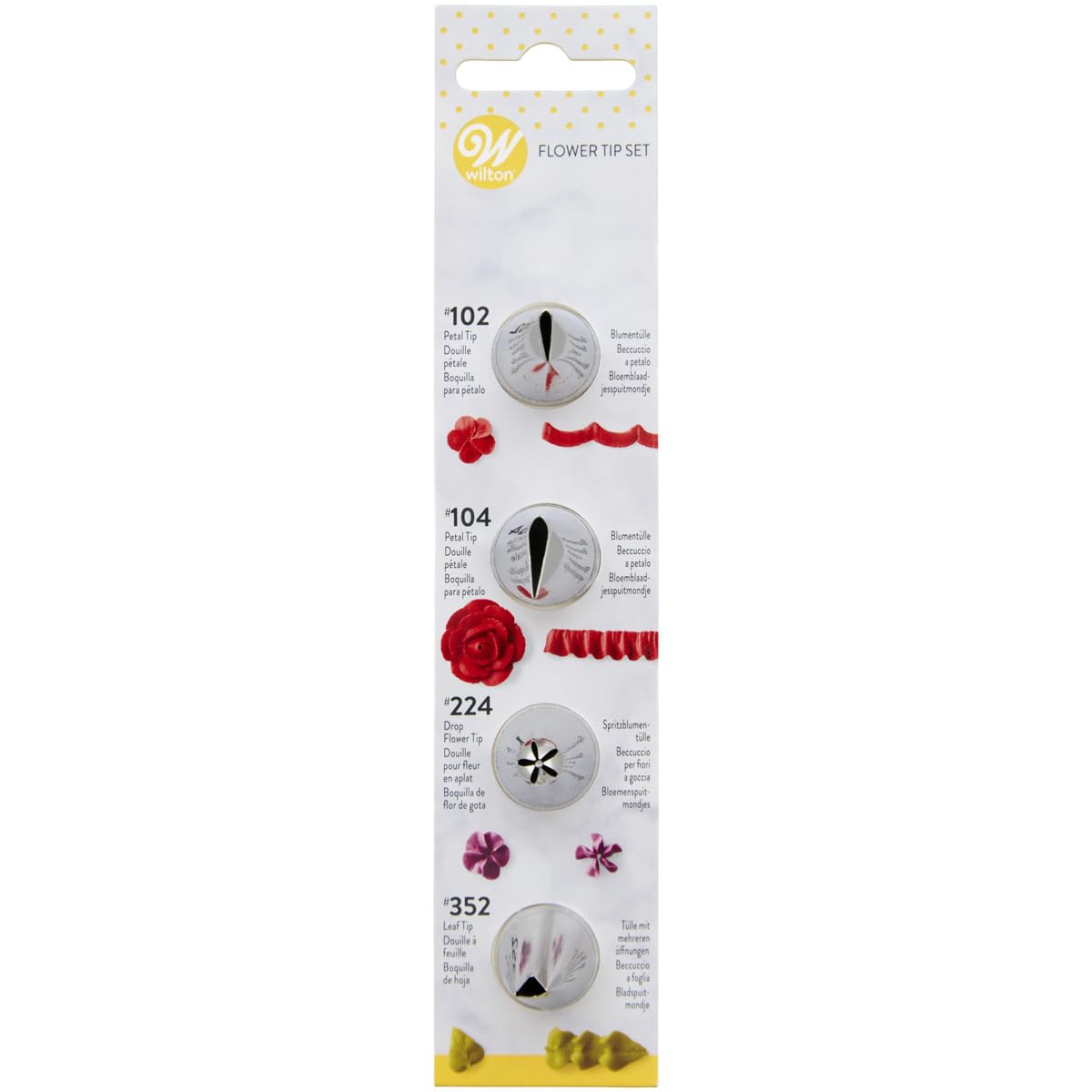 Wilton Metal Cake Sculpting & Modeling Tool Set - Tips 102, 104, 224, 352 | 4-Piece Steel Set 2
