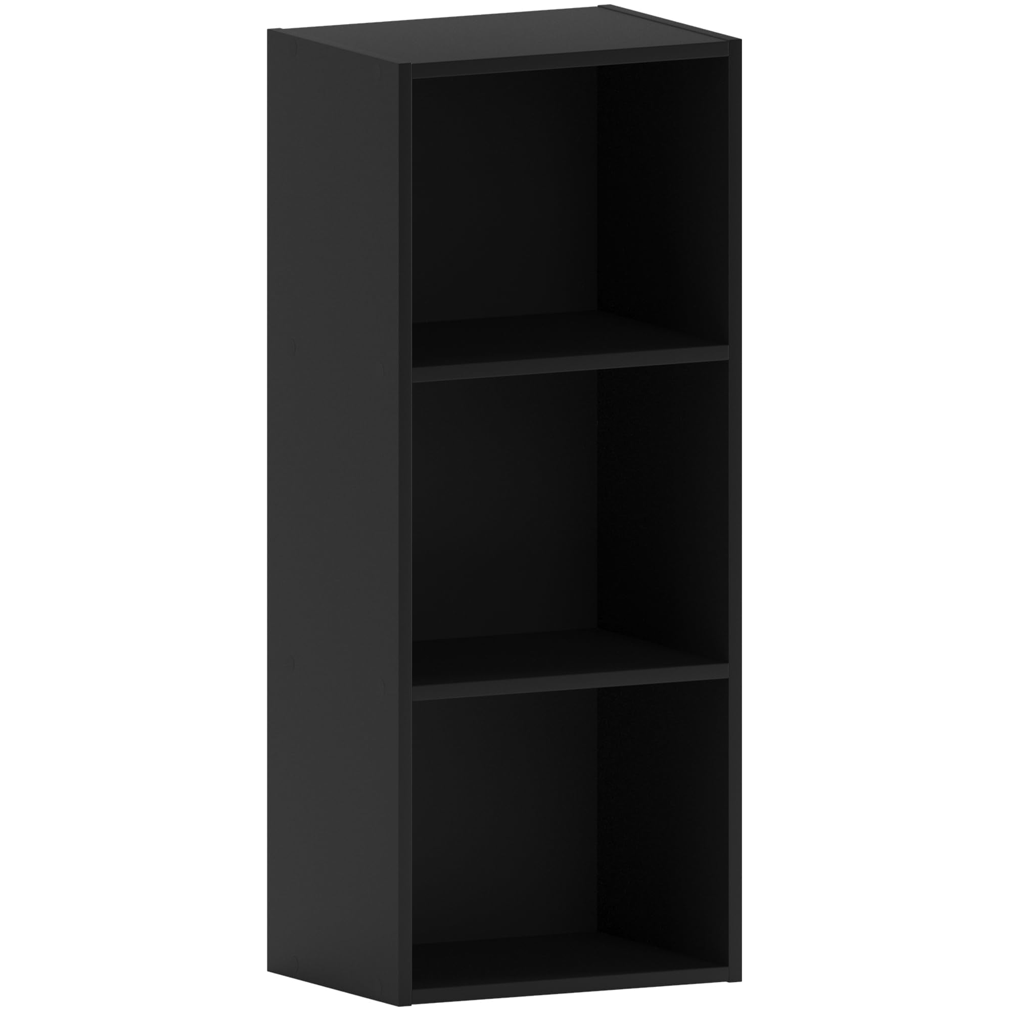 Vida Designs Oxford 3 Tier Cube Bookcase - Black Engineered Wood Storage | H 80 x W 32 x D 24 cm 1