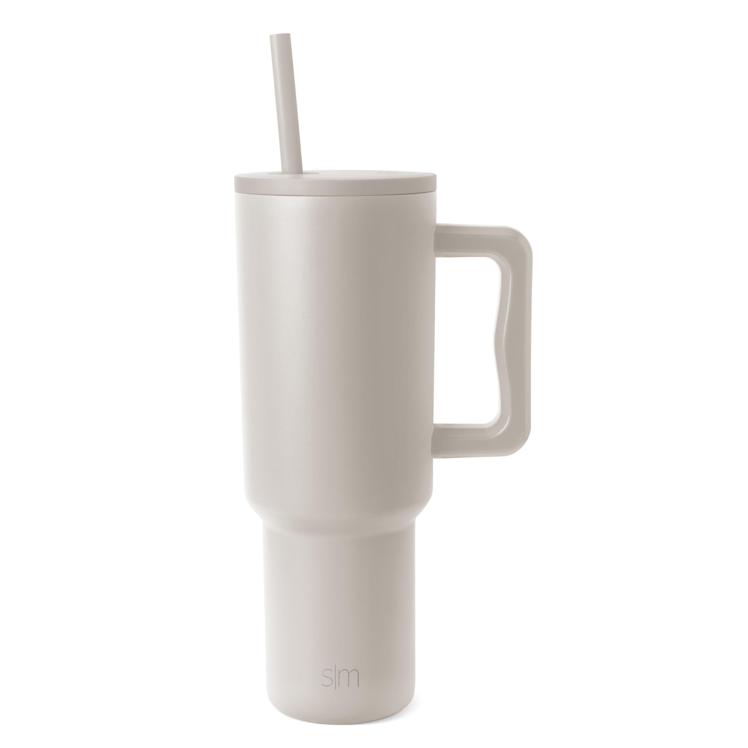 Simple Modern Trek Tumbler 40 oz with Handle and Straw | Vacuum Insulated Stainless Steel | Almond Birch