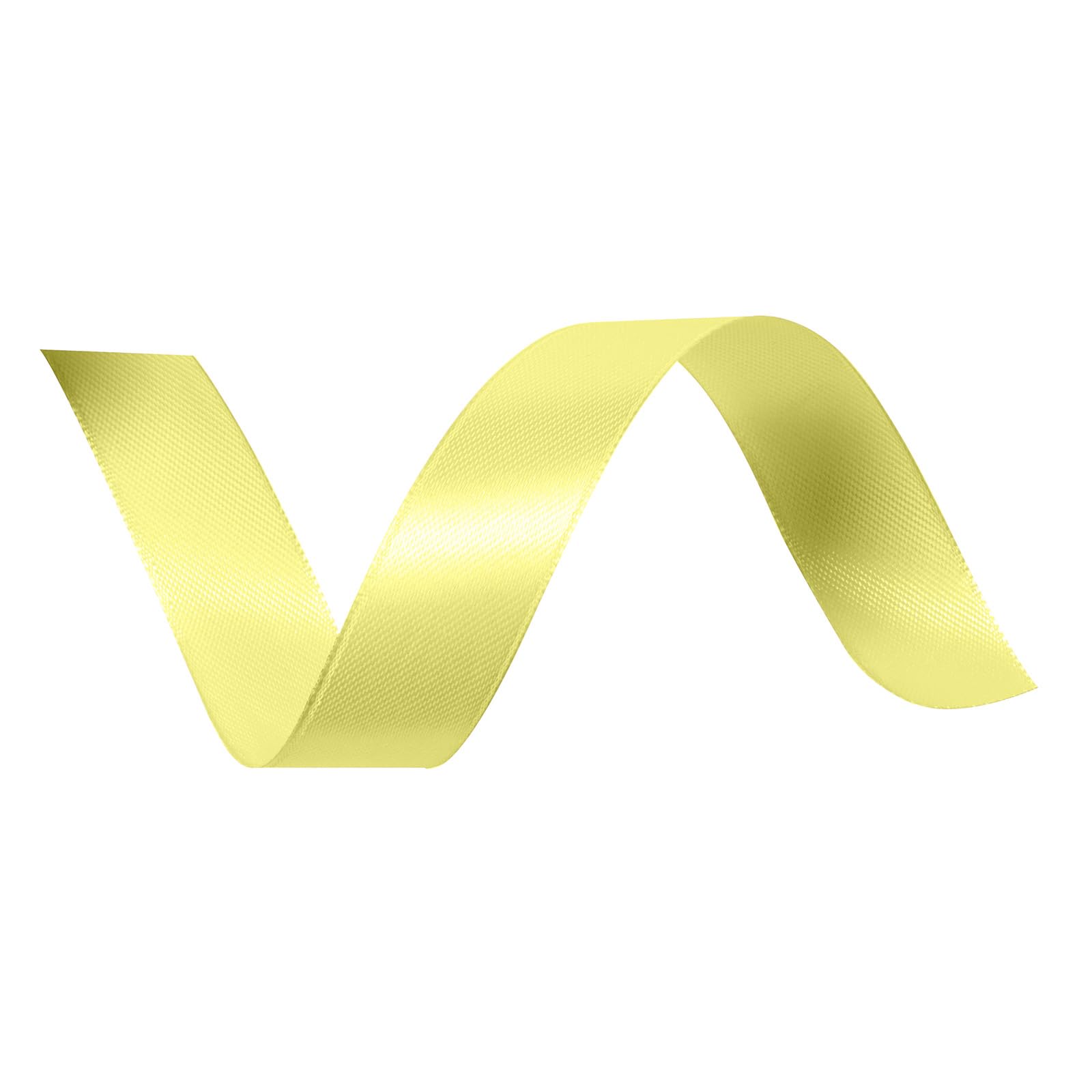 Vaessen Creative Satin Ribbon - Double-Sided Sheen | 6mm Wide, 10m Long | Pastel Yellow