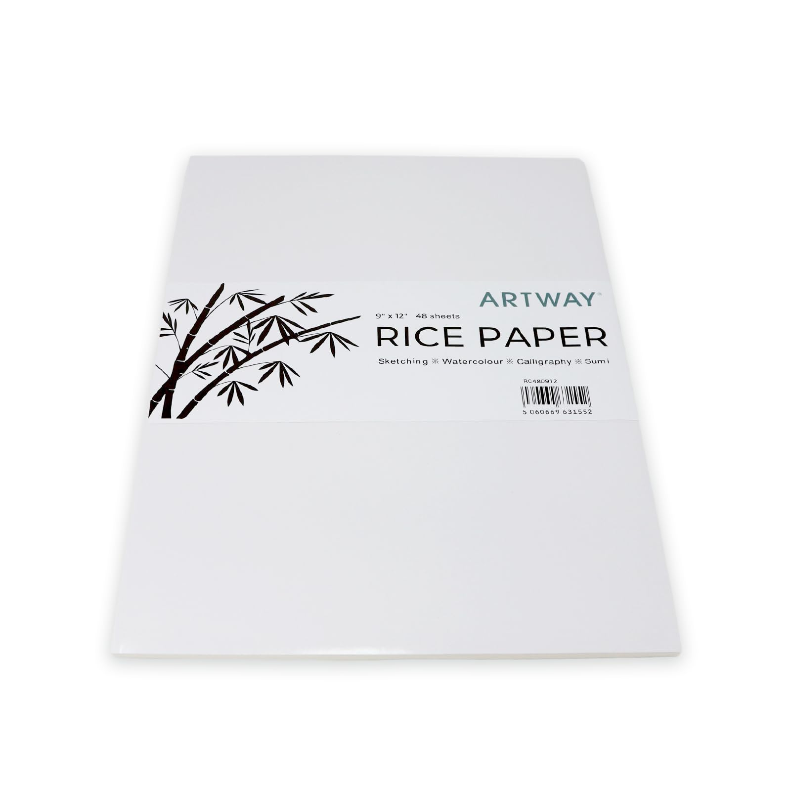 Artway Rice Paper Pad - 48 Sheets - 9" x 12" - 35gsm, White Cotton 1