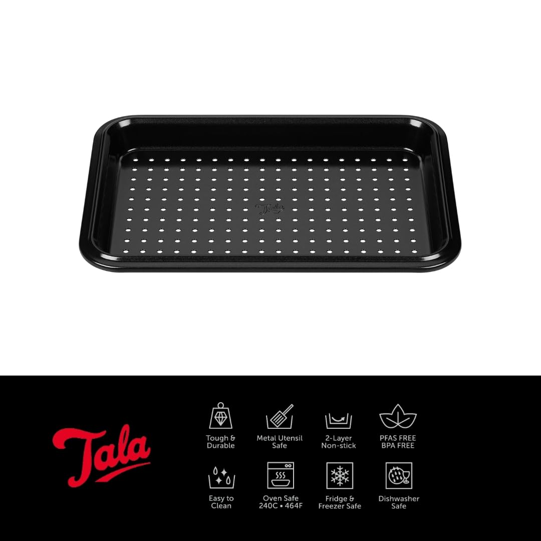 Tala Performance Crisper Baking Tray - Perforated Non-Stick for Even Cooking | 27 x 39 x 2 cm 2