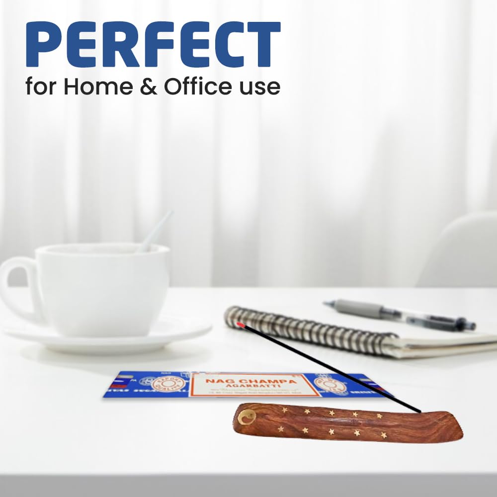 1ABOVE Nag Champa Incense Sticks (12x15g Packs) with Holder for Relaxation