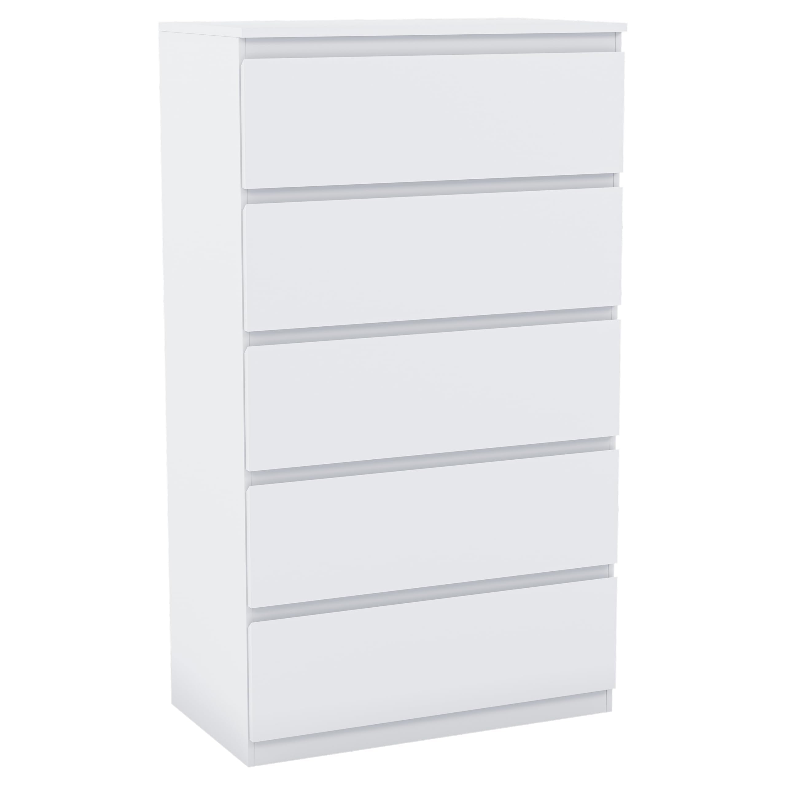 Vida Designs Denver 5 Drawer Chest of Drawers - White | 40D x 70W x 112H cm 8