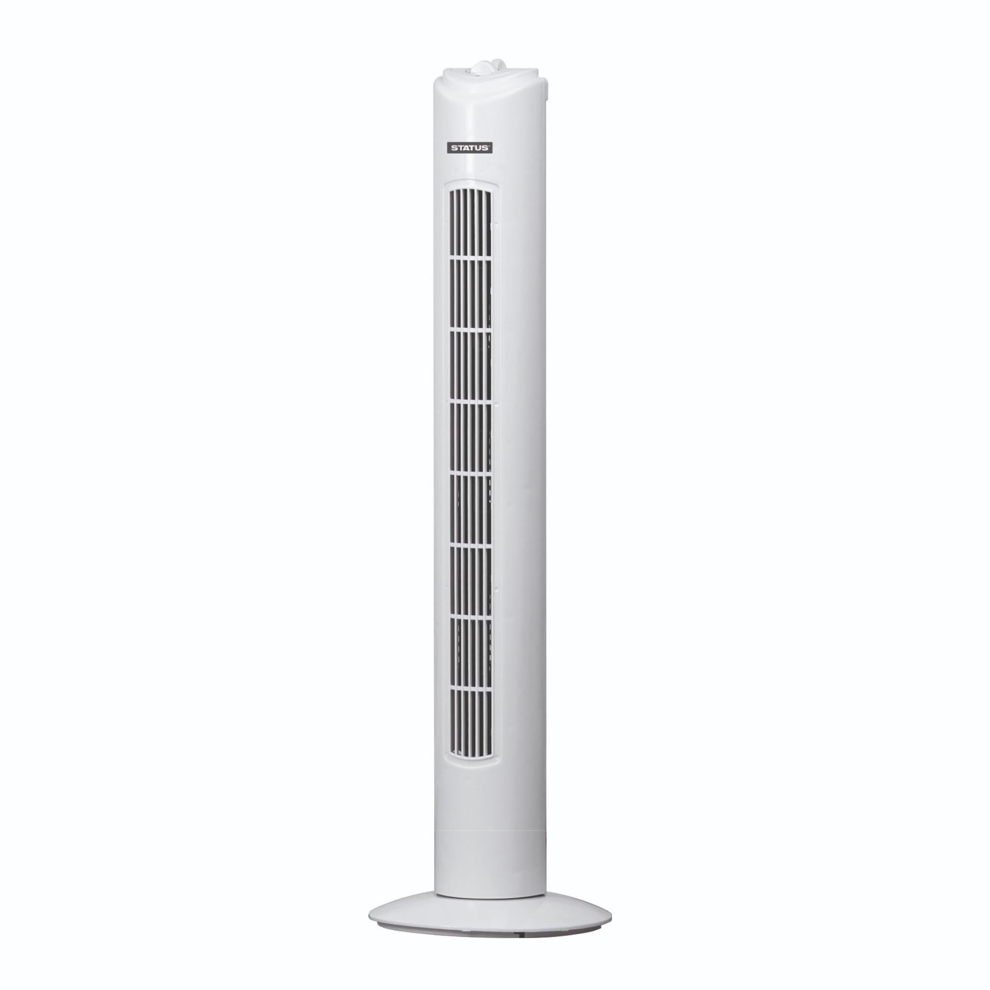 Status 29 Inch Portable Tower Fan - 3 Speed Oscillating Cooling | White Plastic 1