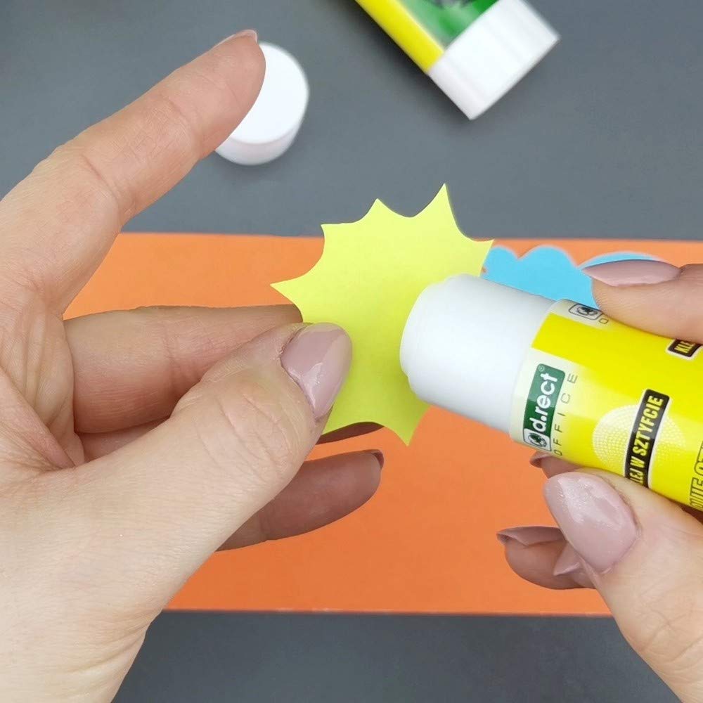 D.RECT PVA Glue Stick 36g - Strong Hold for Paper, Cardboard, Photos, Fabrics | Pack of 12 4