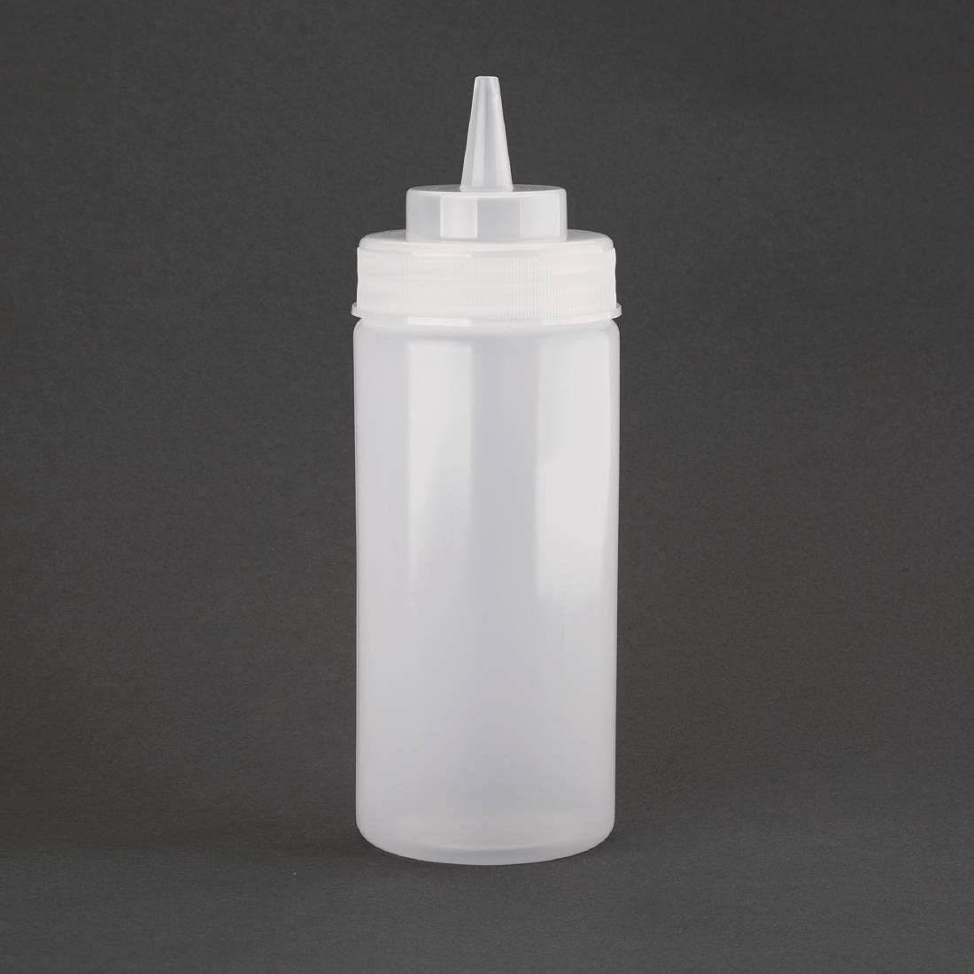 Vogue Clear Wide Neck Squeeze Sauce Bottle - 16 oz | Durable Polyethylene | Precise Dispensing 4