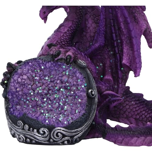 Nemesis Now Guardian of the Geode Dragon Figurine | 11.5cm Resin Collectible | Purple 3