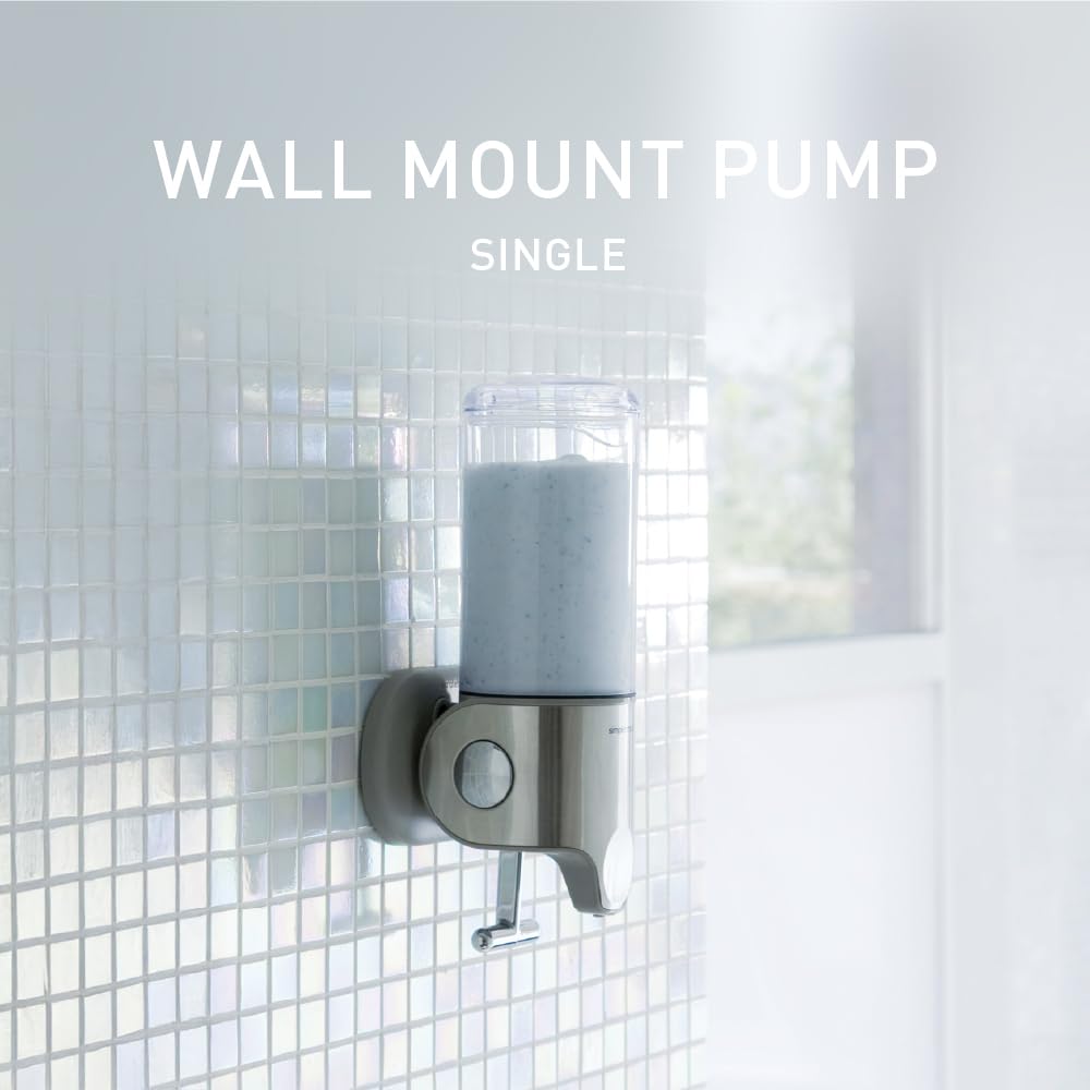 simplehuman BT1034 Wall Mounted Soap Dispenser Pump | 444ml Capacity | Brushed Stainless Steel 2