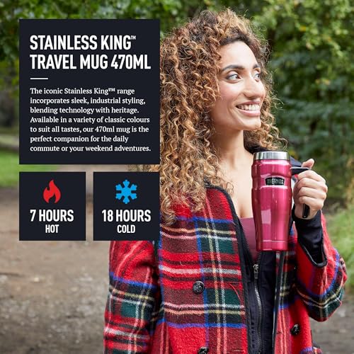 Thermos Stainless King Travel Mug - 470 ml Midnight Blue | Hot 7 Hrs, Cold 18 Hrs