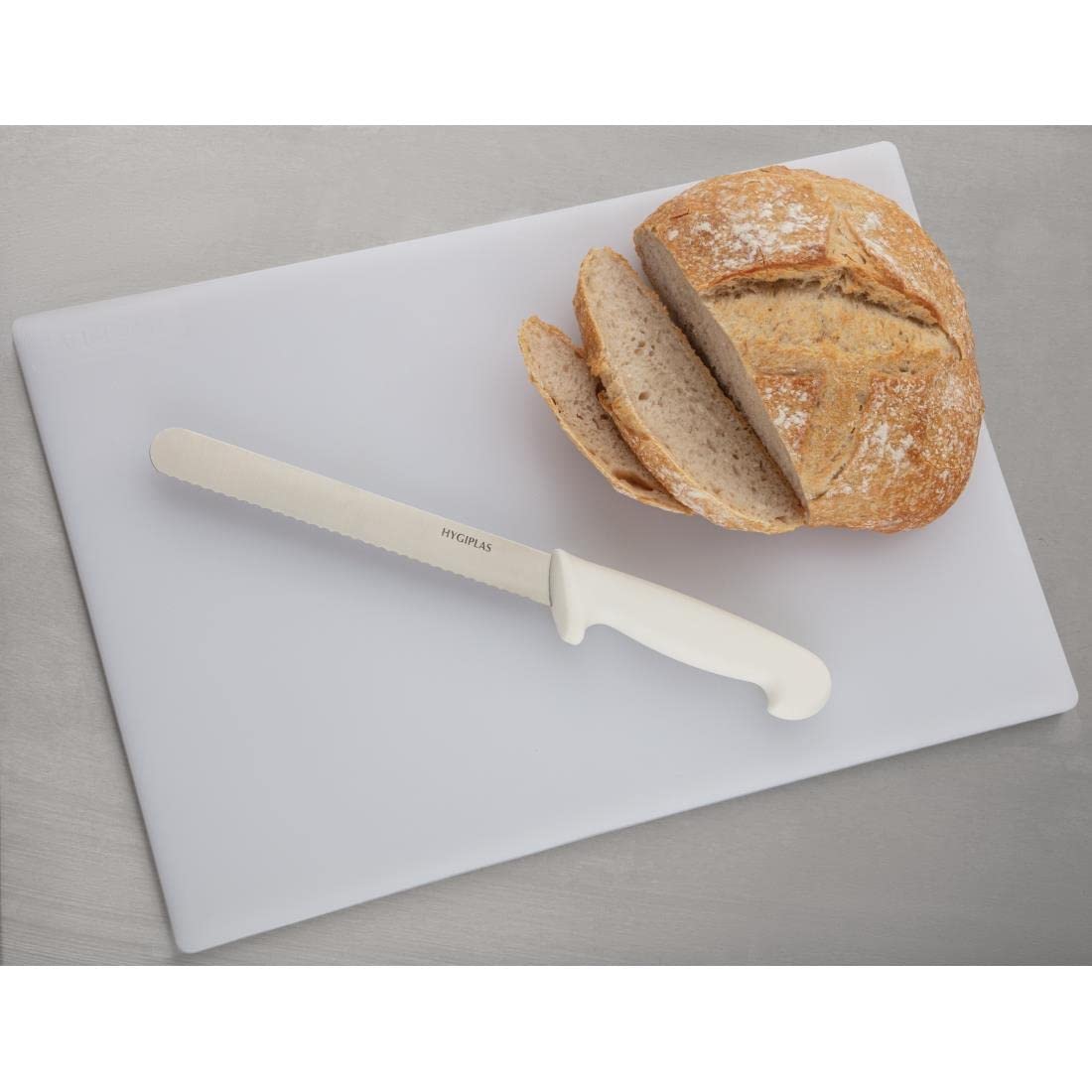 Hygiplas LDPE Chopping Board - White, Dairy/Bakery Use | 450x300mm | Lightweight 3