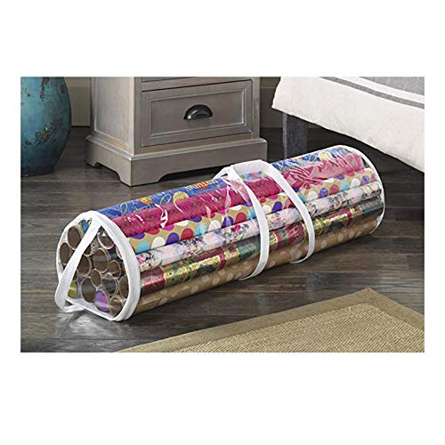 RAM ONLINE Cylinder Gift Wrap Storage Bag - Clear, Space-Efficient, Holds Up to 30 Rolls 4