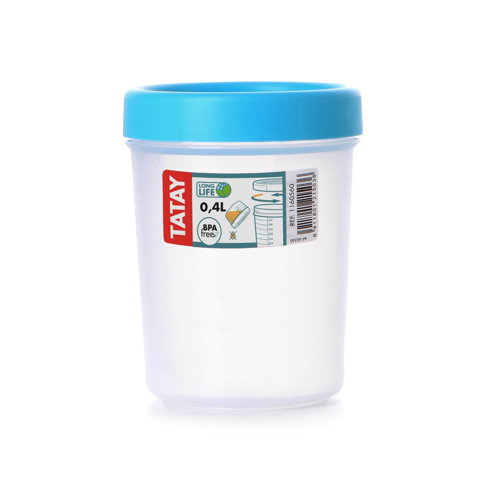 TATAY Food Container - 0.4L Capacity, Airtight Screw-Top Lid | BPA-Free Plastic 2