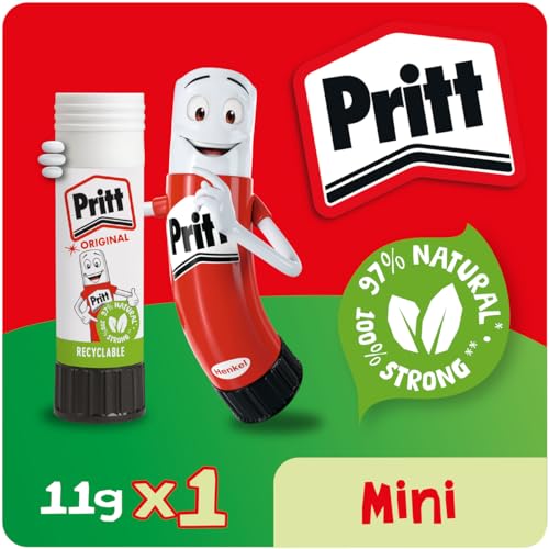 Pritt Glue Stick - Solvent-Free, Washable Craft Glue for Paper & Cardboard | 11g