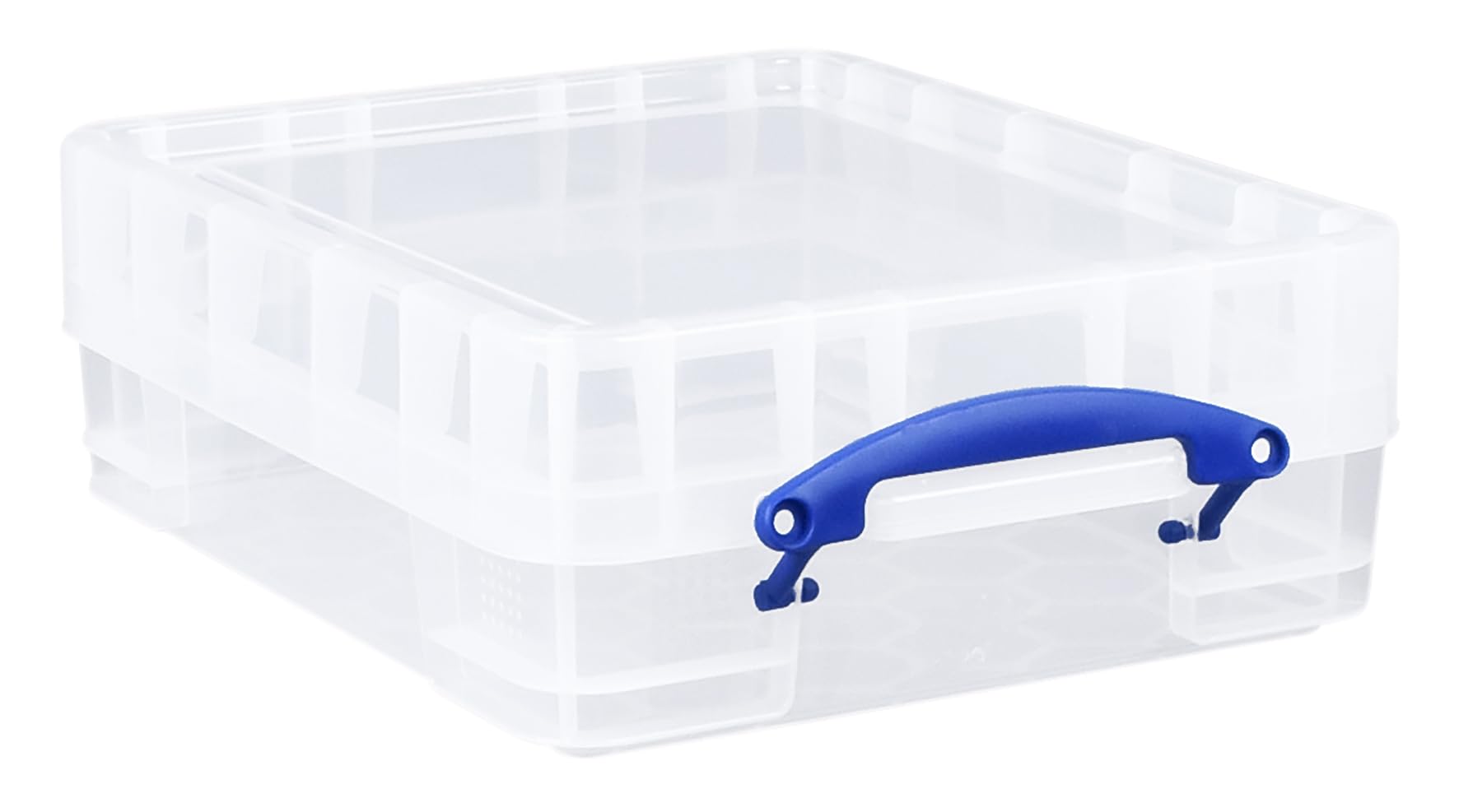 Really Useful Box Plastic Storage Box 11 Litre with XL Clip Lock Lid | Stackable | Transparent Clear 1