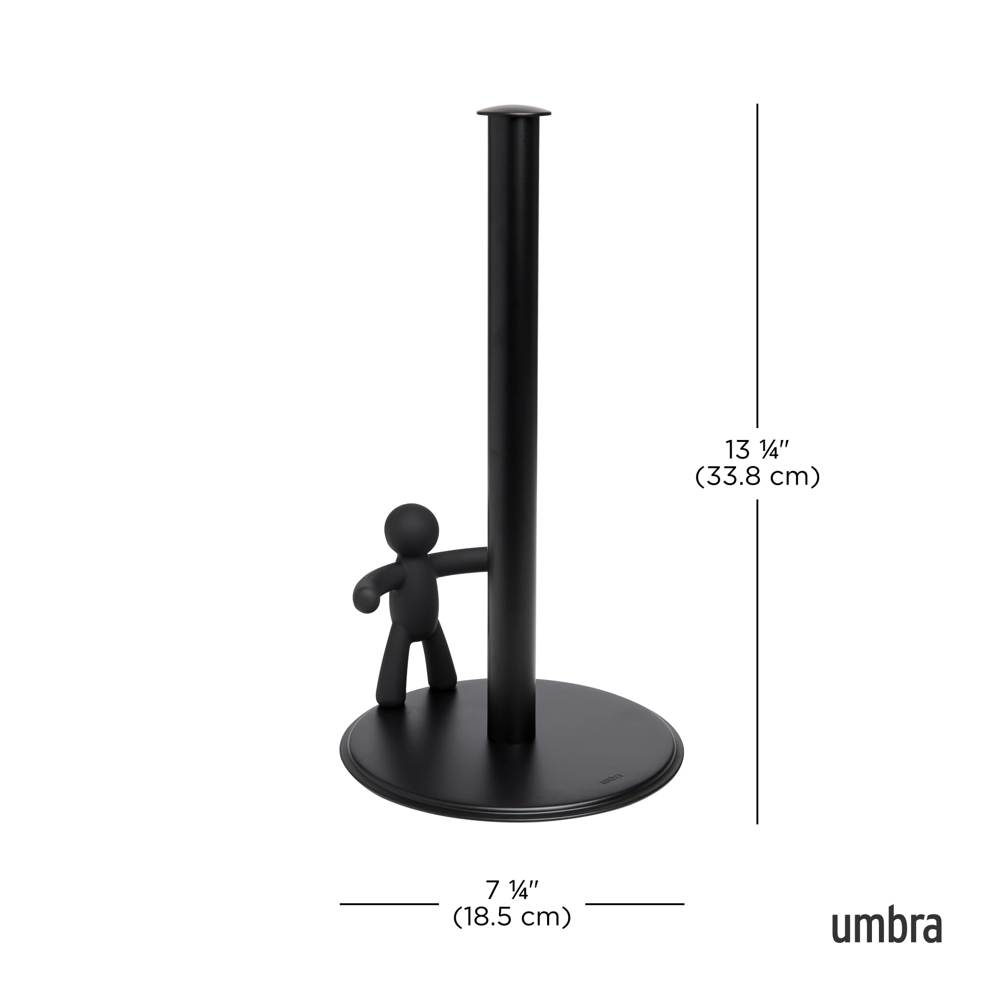 Umbra Buddy Counter Top Paper Towel Holder - Soft-Touch Polypropylene & Metal | Black 3