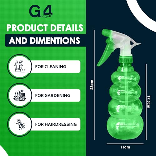 G4GADGET 600ml Spray Bottle - Adjustable Mist/Stream | Leak-Proof Refillable Plastic Bottle 4