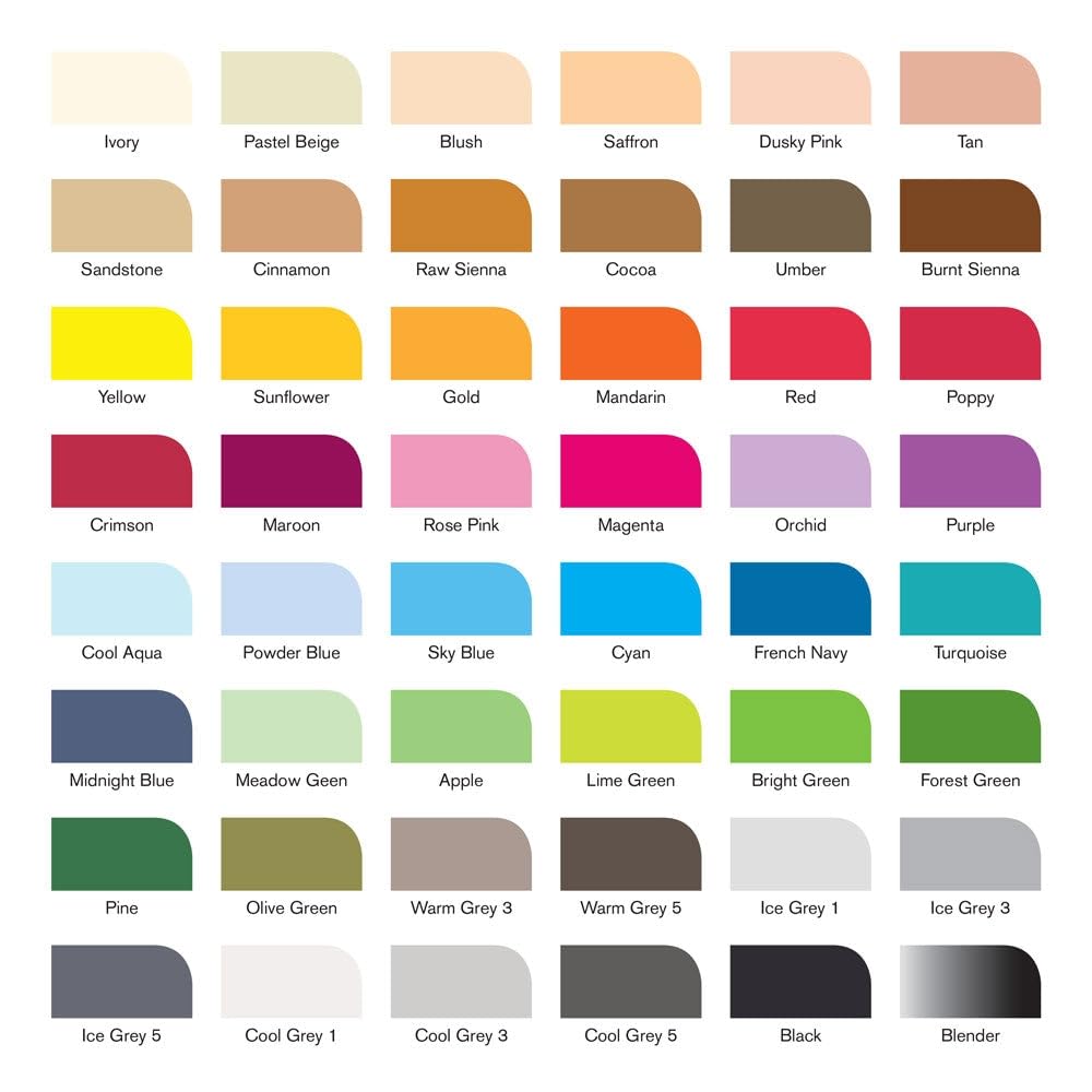 Winsor & Newton Promarker Essential Collection - Alcohol Based Markers | Dual Tips | 48 Count 4