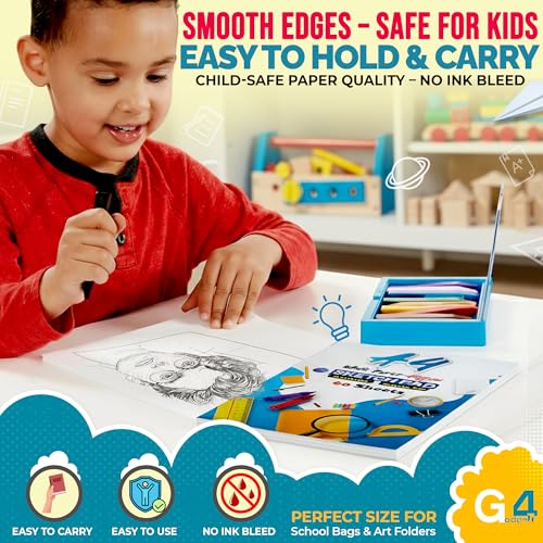 G4GADGET A4 Sketch Book 2 Pack - Premium White Acid-Free Pages | Glue Bound for Easy Tear Out 4