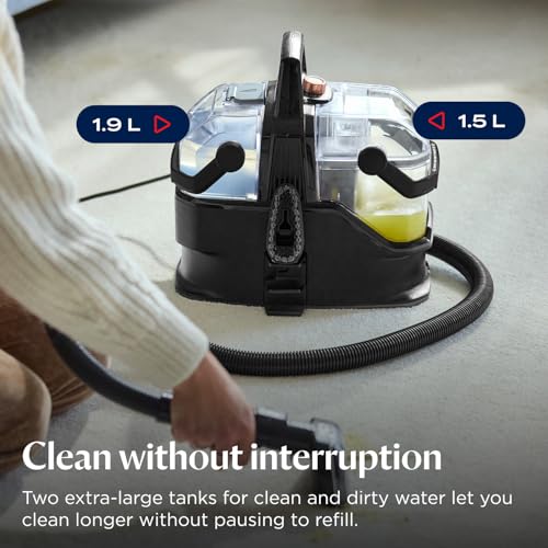 BISSELL SpotClean HydroSteam Portable Spot Cleaner 3689E - 1000W Power | SteamWash Technology 10