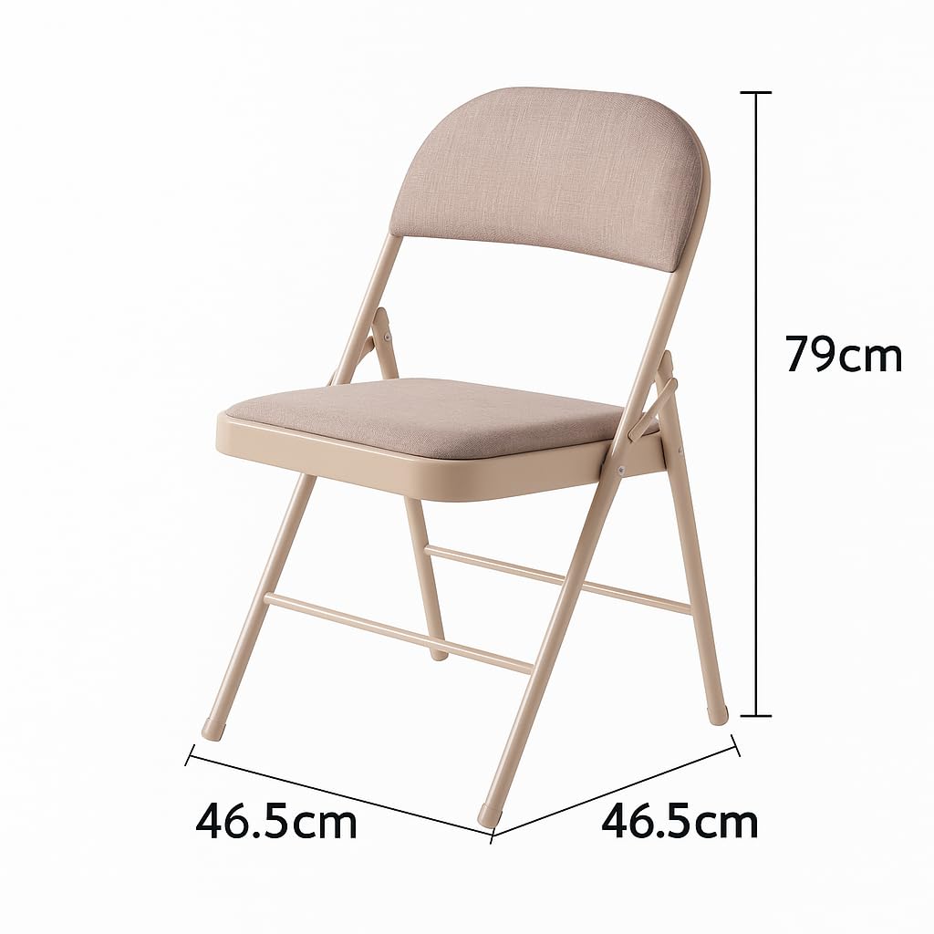 Build Rapido Padded Folding Chair - Heavy Duty Steel Frame | Brown | Oversized 3