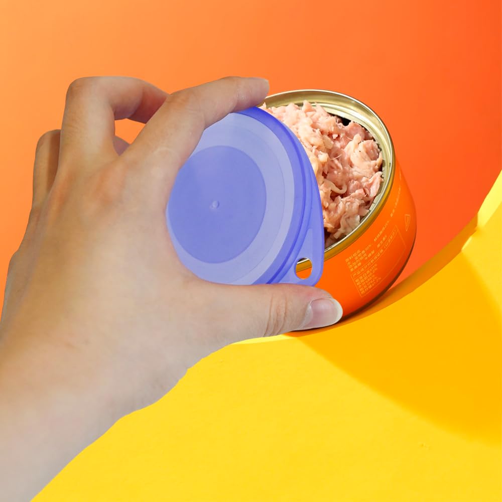 Armo Home 6 Pack Reusable Plastic Can Lids - Leakproof Airtight Seal for Food Storage | Food Grade Silicone 7