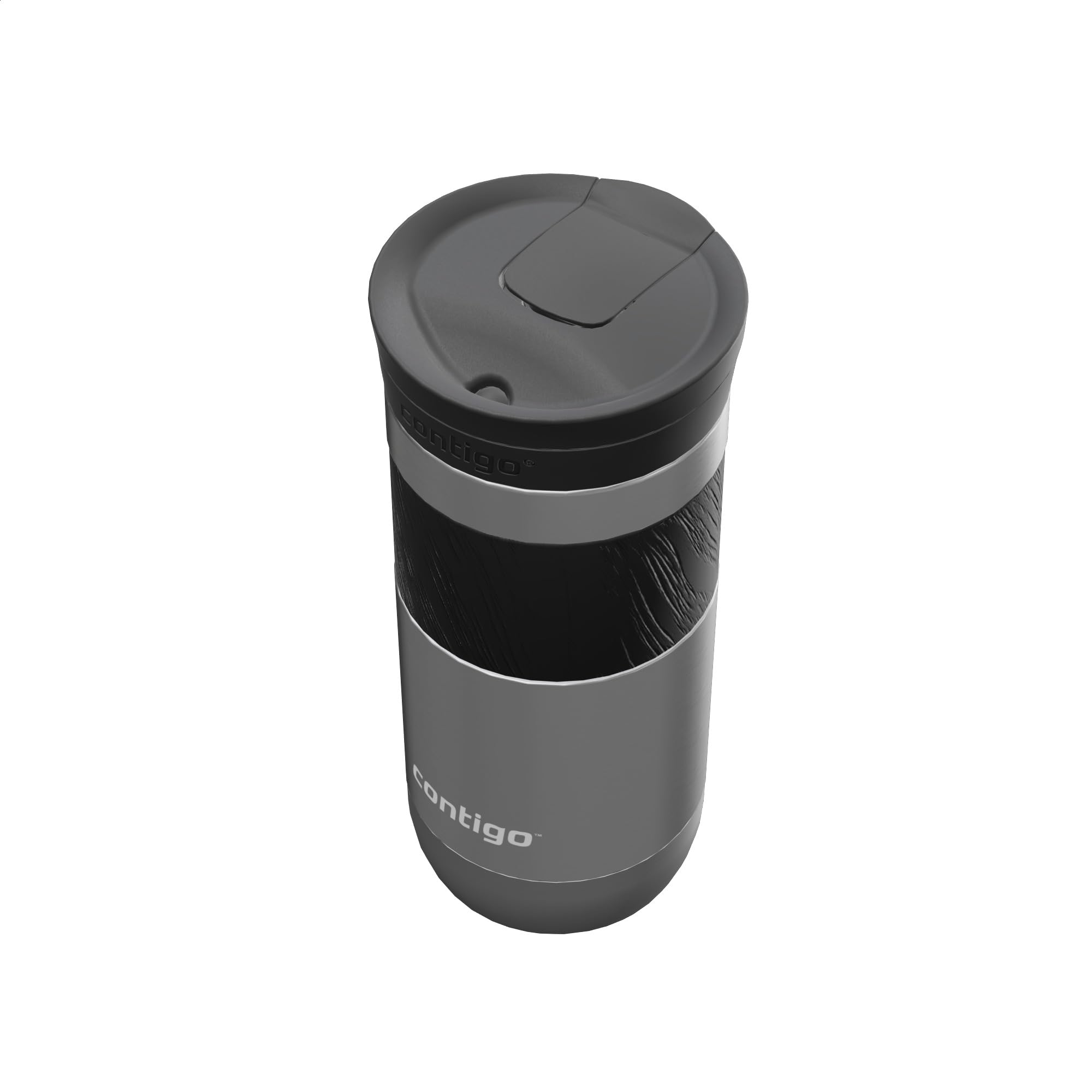 Contigo Byron Snapseal Travel Mug - 100% Leakproof | Keeps Hot 7 Hrs, Cold 12 Hrs | 470 ml | Dark Stainless Steel 4