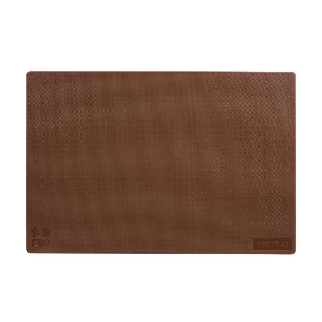 Hygiplas J256 Brown Low Density LDPE Chopping Board for Vegetables | 450x300mm 6