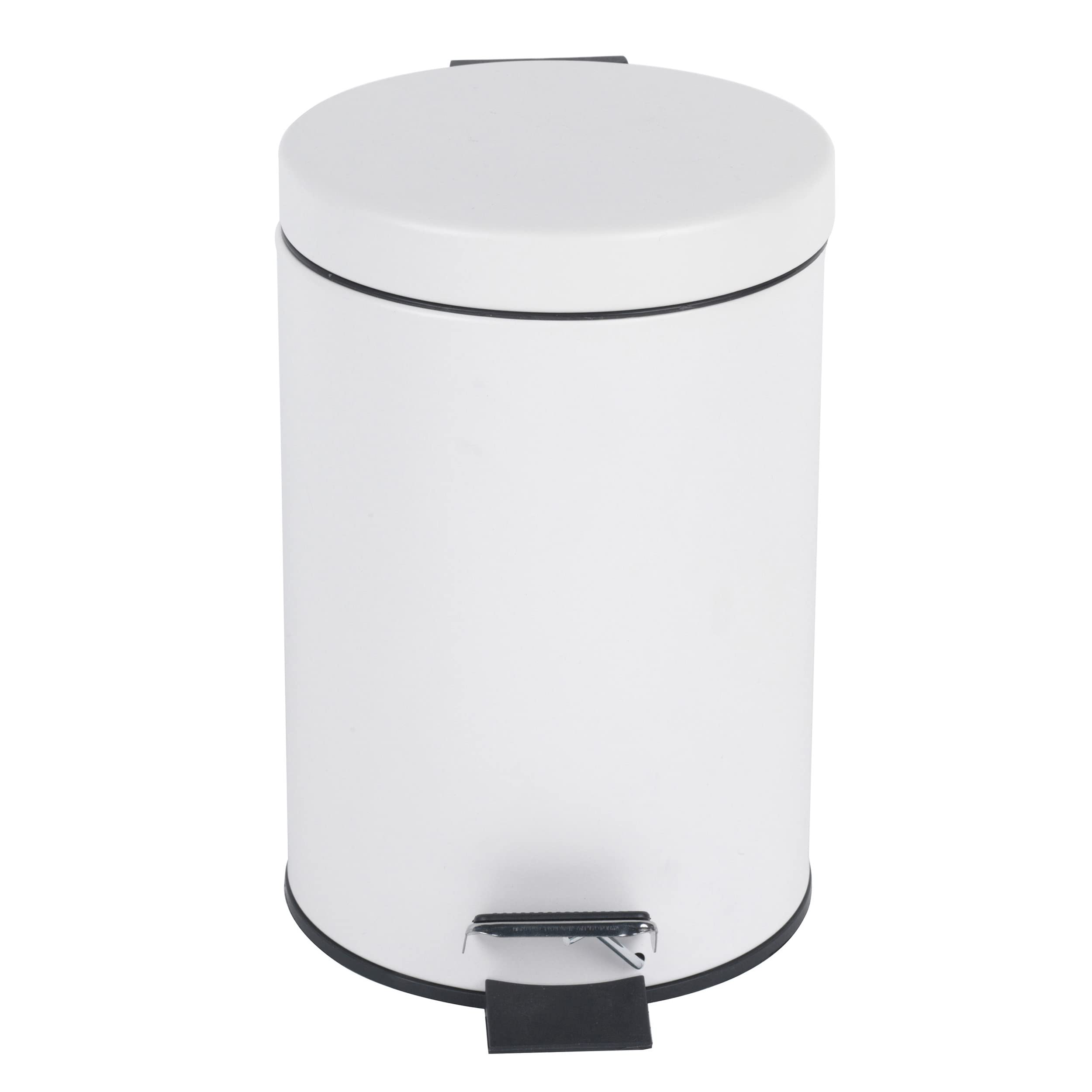 Beldray 3L Round Pedal Bin - Small Stainless Steel Waste Bin with Soft Close Lid | White | LA038098WHT 5