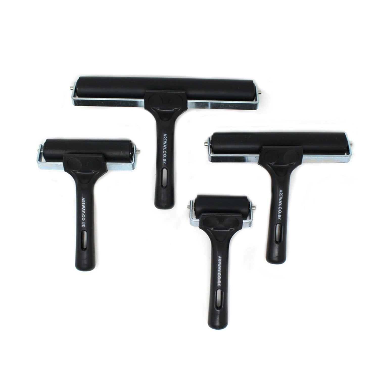 Artway Rubber Brayer Roller - 20cm Black | Ideal for Relief & Lino Printmaking 4