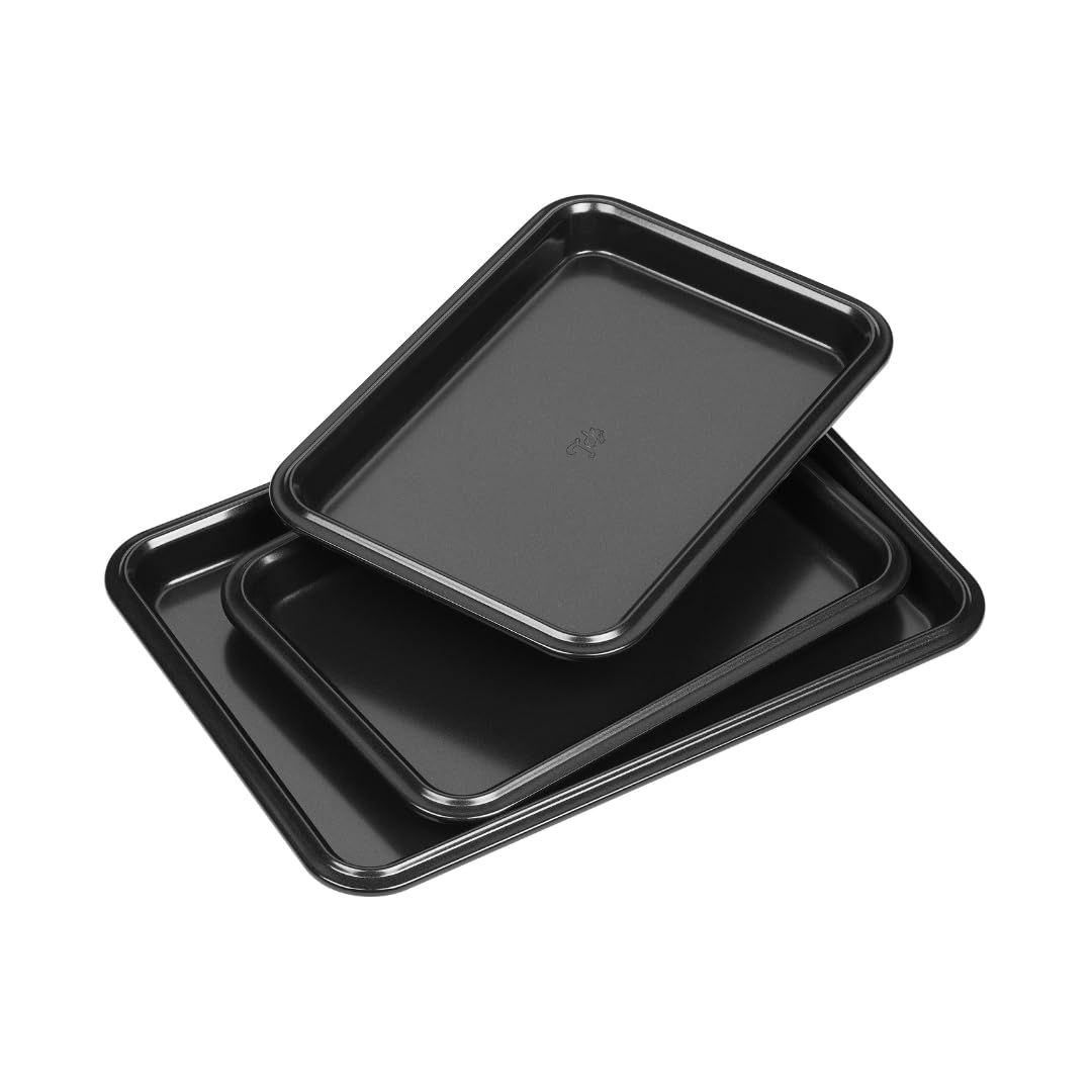 Tala Performance Non-Stick Steel Baking Tray Set of 3 | Heavy Weight Carbon Steel | Oven Safe 1