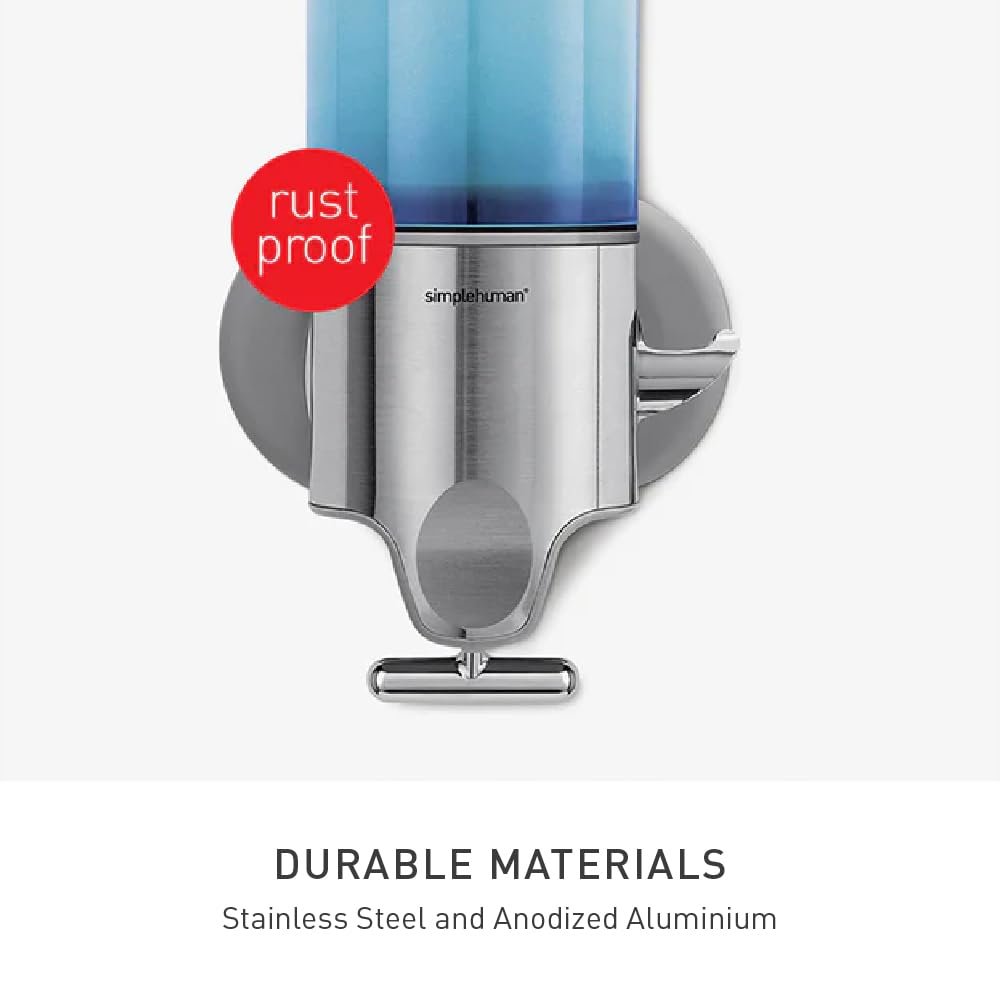 simplehuman BT1034 Wall Mounted Soap Dispenser Pump | 444ml Capacity | Brushed Stainless Steel 5