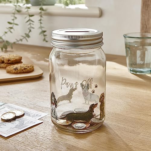 Cooksmart Money Box - Curiosu Dogs Design | Durable Plastic Piggy Bank for Adults & Family 2