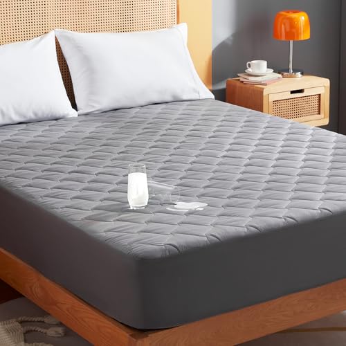 Sonive Waterproof Quilted Mattress Pad - King Size, 38cm Deep Pocket, Breathable Microfiber 2