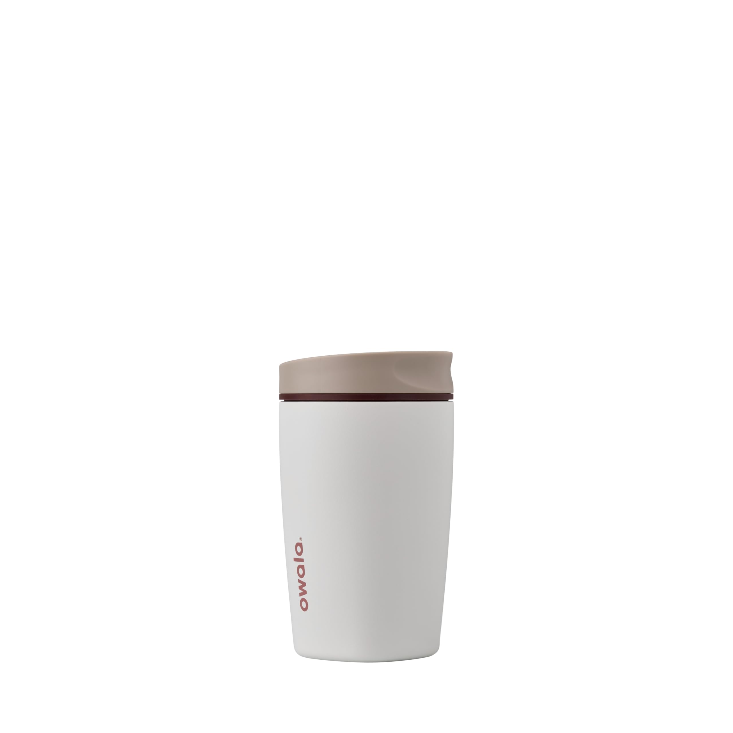 Owala SmoothSip Slider Insulated Stainless Steel Coffee Tumbler 355ml | Hot 6 Hrs/Cold 24 Hrs | Vanilla Bean