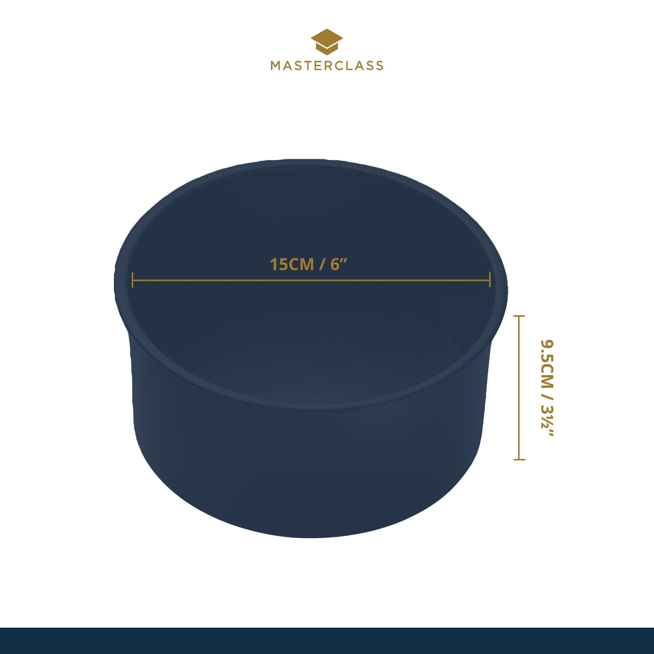MasterClass KCMCHB48 Deep Round Cake Tin - 15 cm (6 Inch) | Carbon Steel | PFOA Free Non-Stick 2